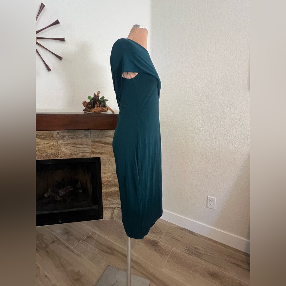 Susana Monaco Green One Shoulder Cocktail Dress - Picture 8 of 9